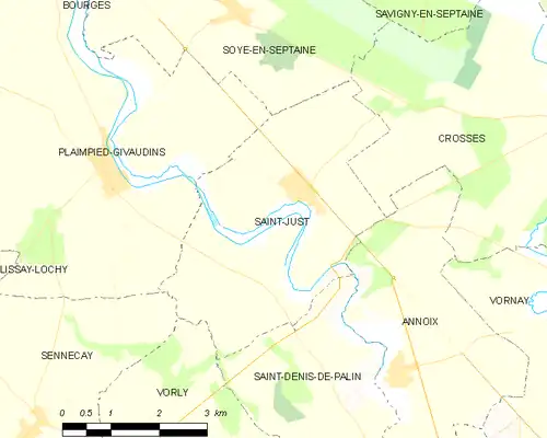 Detailkaart van de gemeente