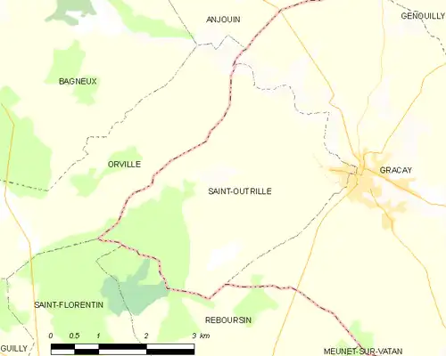 Detailkaart van de gemeente