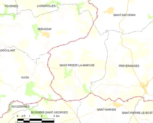 Detailkaart van de gemeente