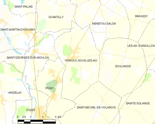 Detailkaart van de gemeente