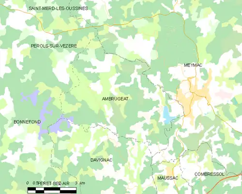 Detailkaart van de gemeente