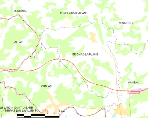 Detailkaart van de gemeente