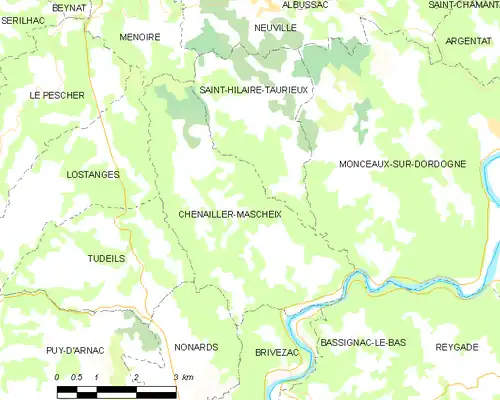 Detailkaart van de gemeente