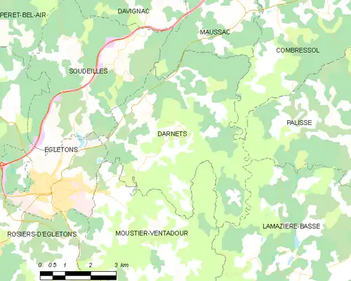 Detailkaart van de gemeente