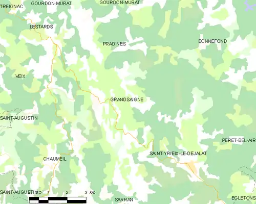 Detailkaart van de gemeente