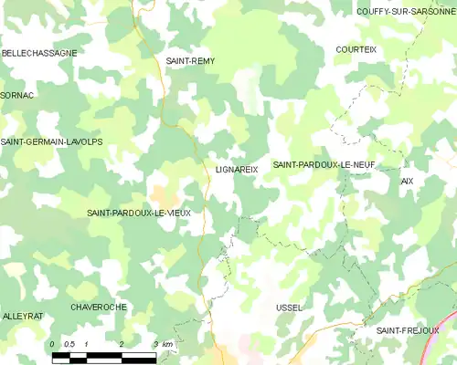 Detailkaart van de gemeente