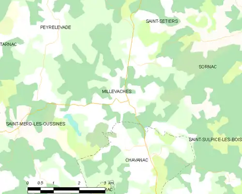 Detailkaart van de gemeente