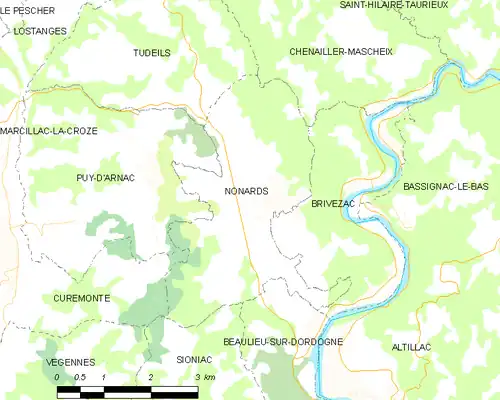 Detailkaart van de gemeente