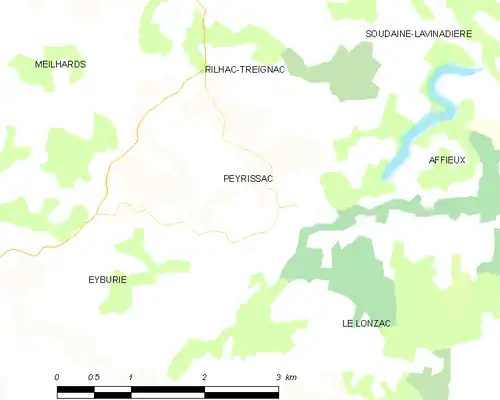 Detailkaart van de gemeente