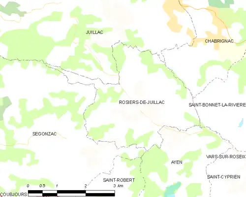 Detailkaart van de gemeente