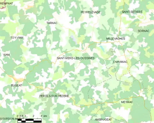 Detailkaart van de gemeente