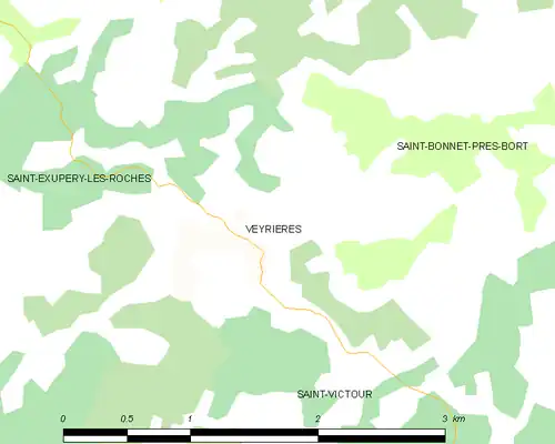 Detailkaart van de gemeente