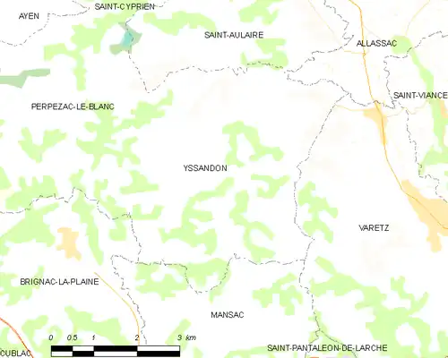 Detailkaart van de gemeente