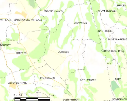 Detailkaart van de gemeente