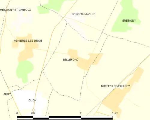 Detailkaart van de gemeente