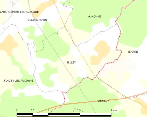 Detailkaart van de gemeente