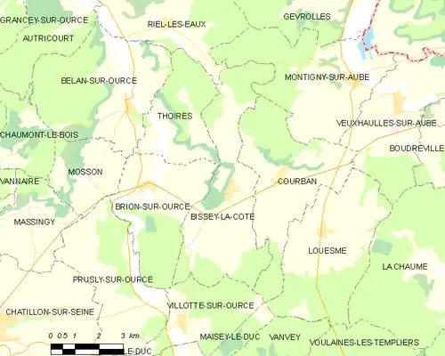 Detailkaart van de gemeente