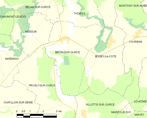 Detailkaart van de gemeente