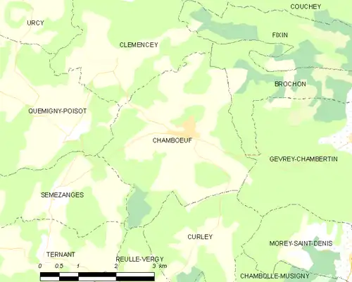 Detailkaart van de gemeente