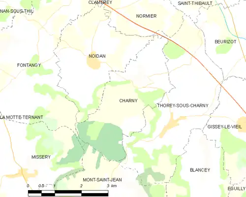 Detailkaart van de gemeente