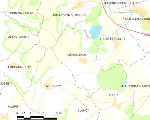 Detailkaart van de gemeente