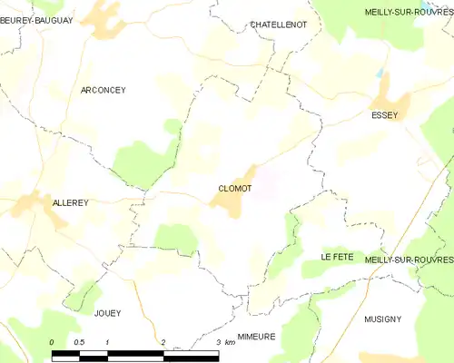 Detailkaart van de gemeente