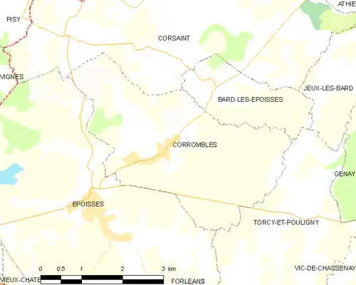 Detailkaart van de gemeente