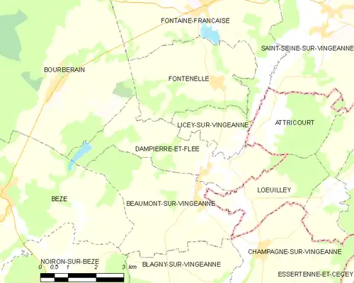 Detailkaart van de gemeente