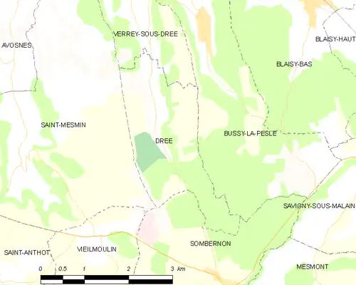 Detailkaart van de gemeente