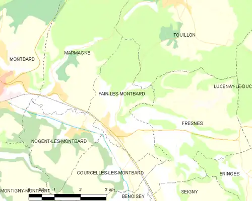 Detailkaart van de gemeente