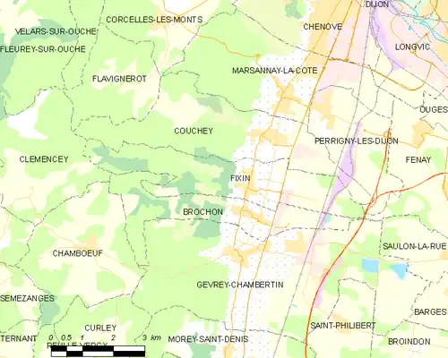 Detailkaart van de gemeente