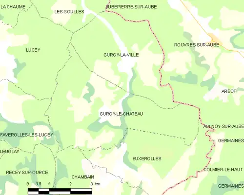 Detailkaart van de gemeente