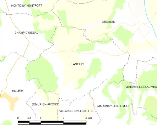 Detailkaart van de gemeente