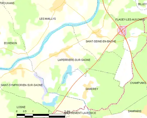 Detailkaart van de gemeente