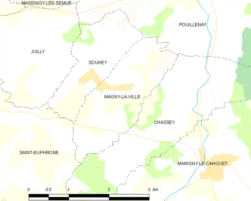 Detailkaart van de gemeente