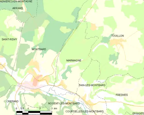 Detailkaart van de gemeente