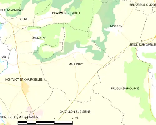 Detailkaart van de gemeente