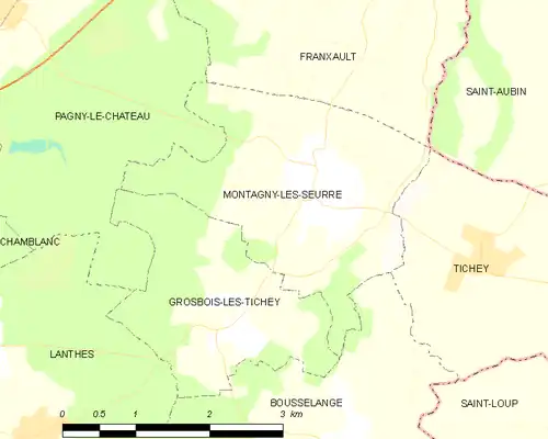 Detailkaart van de gemeente