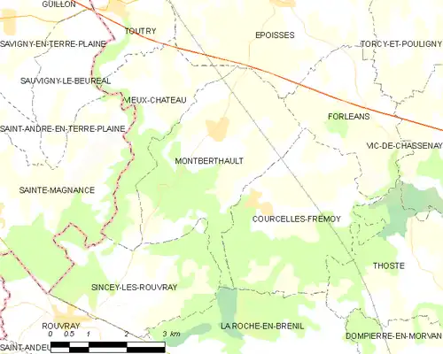 Detailkaart van de gemeente