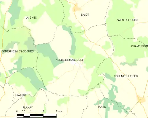 Detailkaart van de gemeente