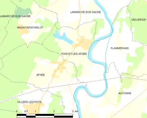 Detailkaart van de gemeente