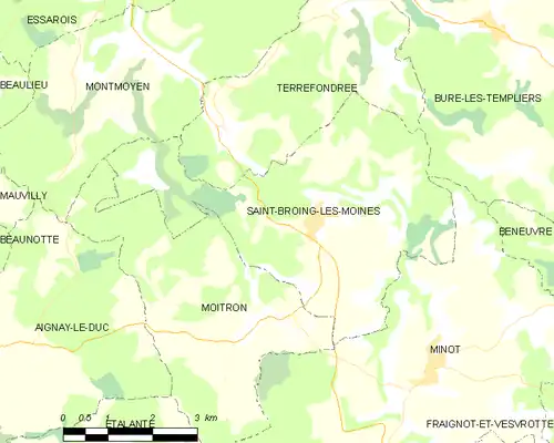 Detailkaart van de gemeente