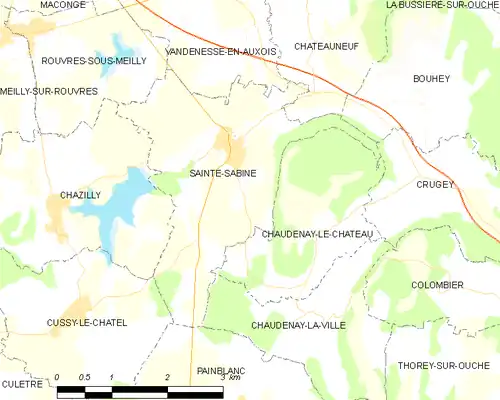 Detailkaart van de gemeente