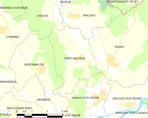 Detailkaart van de gemeente