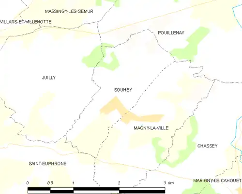 Detailkaart van de gemeente