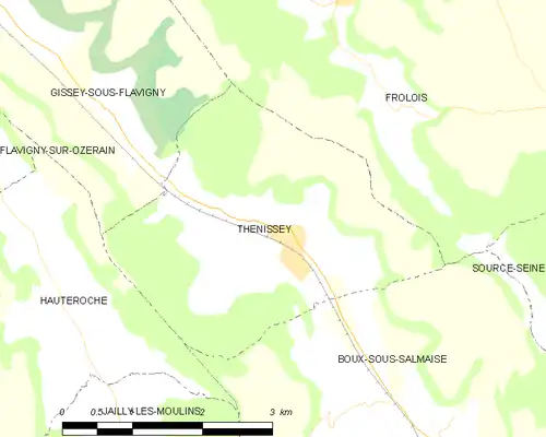 Detailkaart van de gemeente