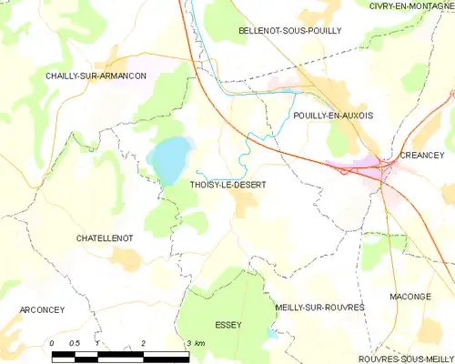 Detailkaart van de gemeente
