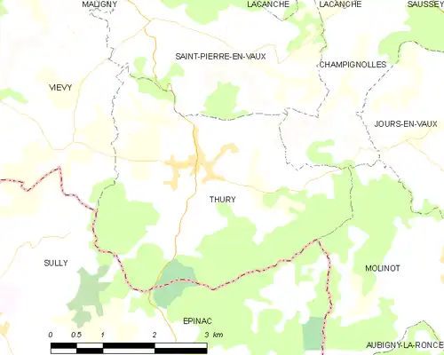 Detailkaart van de gemeente