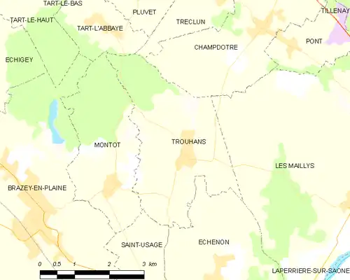 Detailkaart van de gemeente