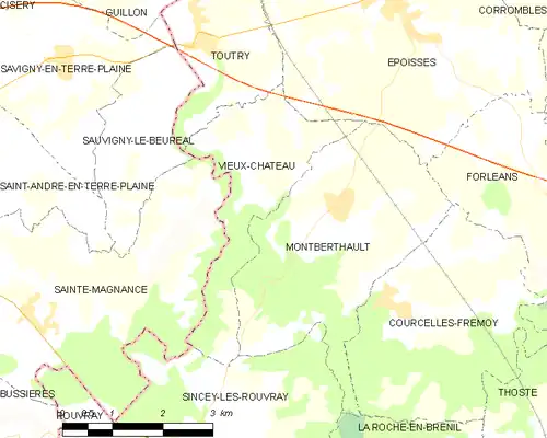 Detailkaart van de gemeente